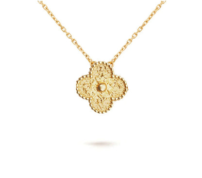 [LUCKY LOVE]CLOVER 15MM SINGLE FLOWER NECKLACE COLLECTION