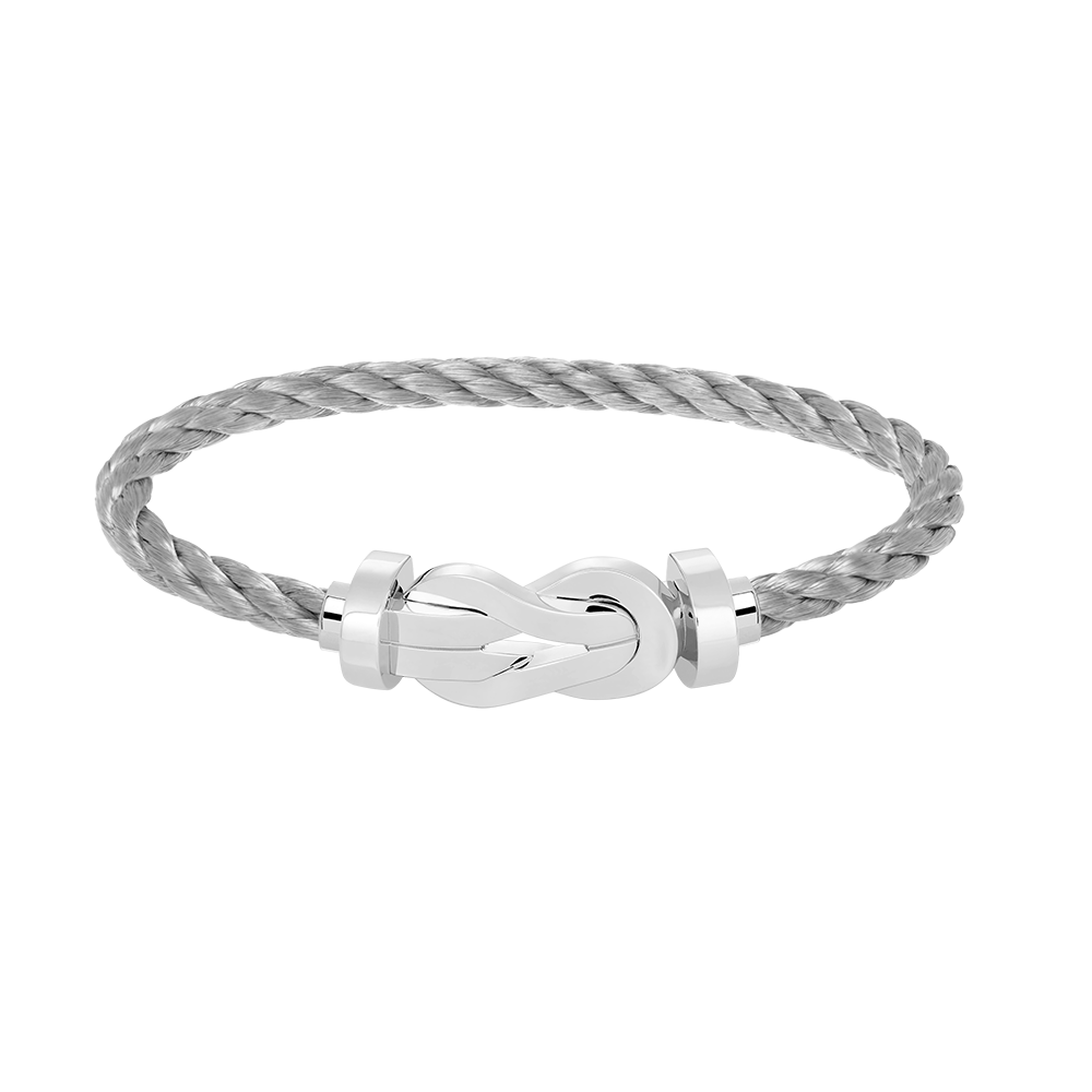 [LUCKY LOVE]CHANCE LARGE 8 FIGURE BUCKLE NO DIAMOND BRACELET SILVER