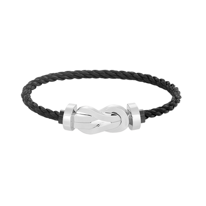 [LUCKY LOVE]CHANCE LARGE 8 FIGURE BUCKLE NO DIAMOND BRACELET SILVER