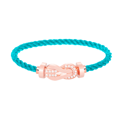 [LUCKY LOVE]CHANCE LARGE 8 FIGURE BUCKLE HALF DIAMOND BRACELET ROSE GOLD
