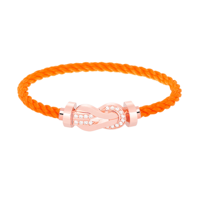 [LUCKY LOVE]CHANCE LARGE 8 FIGURE BUCKLE HALF DIAMOND BRACELET ROSE GOLD