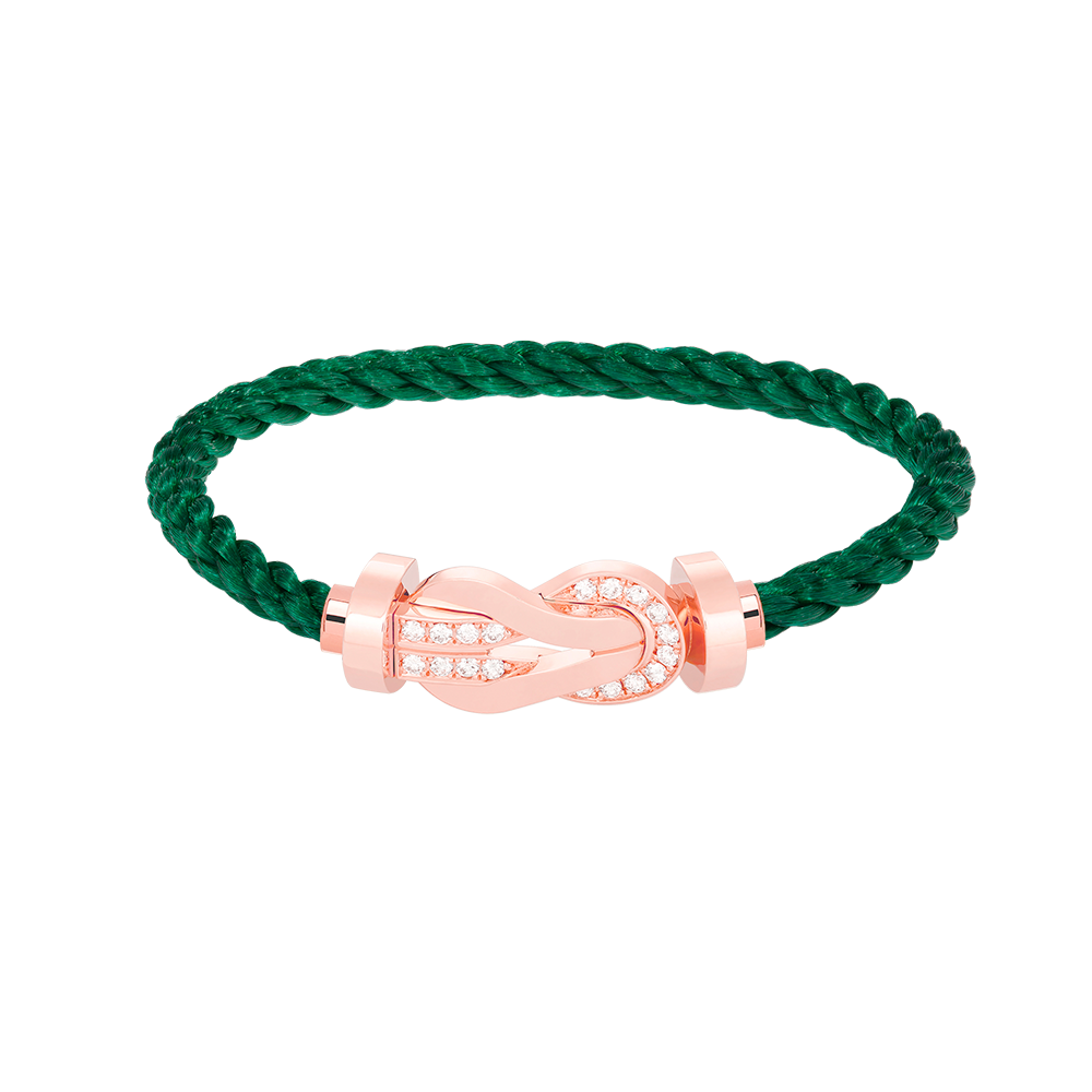 [LUCKY LOVE]CHANCE LARGE 8 FIGURE BUCKLE HALF DIAMOND BRACELET ROSE GOLD