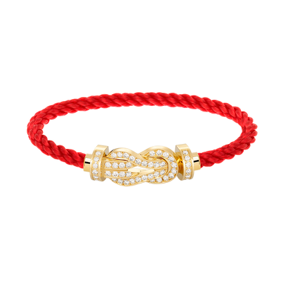 [LUCKY LOVE]CHANCE LARGE 8 FIGURE BUCKLE FULLDIAMOND BRACELET GOLD
