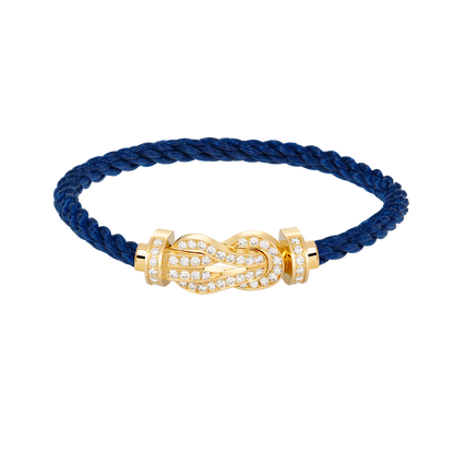 [LUCKY LOVE]CHANCE LARGE 8 FIGURE BUCKLE FULLDIAMOND BRACELET GOLD