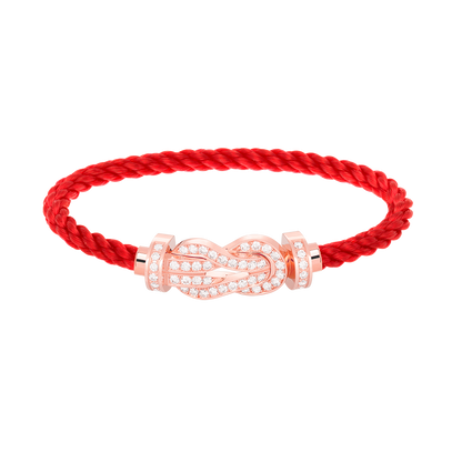 [LUCKY LOVE]CHANCE LARGE 8 FIGURE BUCKLE FULL DIAMOND BRACELET ROSE GOLD