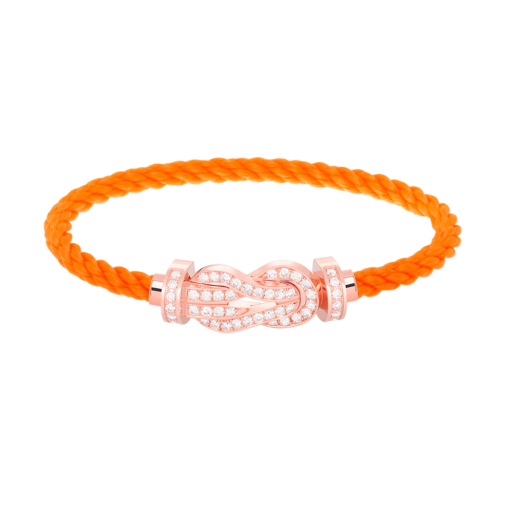 [LUCKY LOVE]CHANCE LARGE 8 FIGURE BUCKLE FULL DIAMOND BRACELET ROSE GOLD