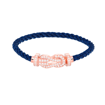 [LUCKY LOVE]CHANCE LARGE 8 FIGURE BUCKLE FULL DIAMOND BRACELET ROSE GOLD