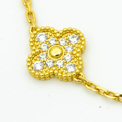 [LUCKY LOVE] CLOVER 5 MOTIF LASER BRACELET COLLECTION