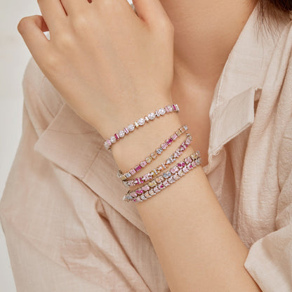 [LUCKY LOVE]Delicate Colorful Emerald Cut Party Bracelet