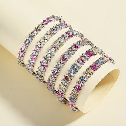 [LUCKY LOVE]Delicate Colorful Multi Cut Party Bracelet