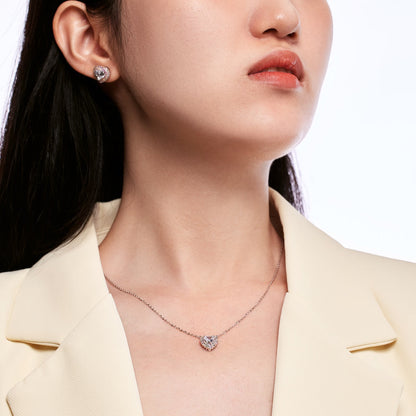 [LUCKY LOVE]Dazzling Heart Shape Lover Earrings