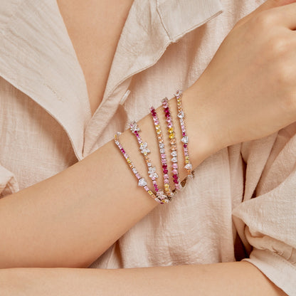 [LUCKY LOVE]Delicate Romantic Heart Shape Lover Bracelet