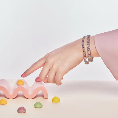 [LUCKY LOVE]Radiant Colorful Emerald Cut Party Bracelet