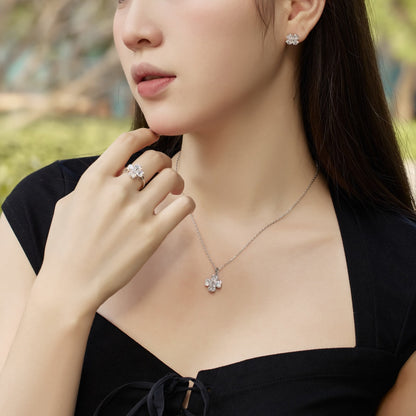 [LUCKY LOVE]Four-Leaf Clover Ball Earrings
