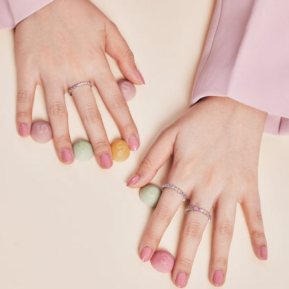 [LUCKY LOVE]Exquisite Colorful Round Cut Party Ring