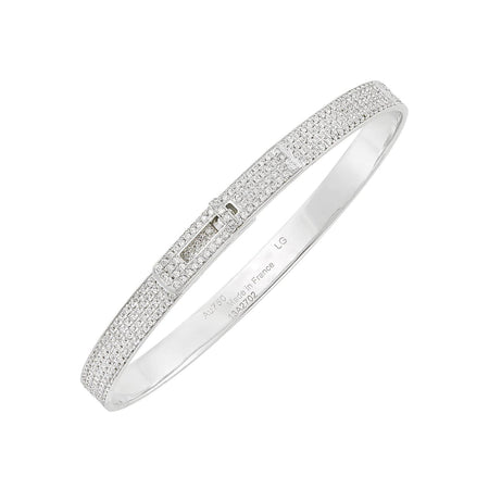 [LUCKY LOVE]HM KELLY BRACELET IN SILVER AND FULL PAVE DIAMOND