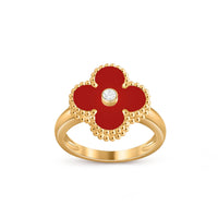 [LUCKY LOVE]CLOVER DIAMOND RING GOLD COLLECTION