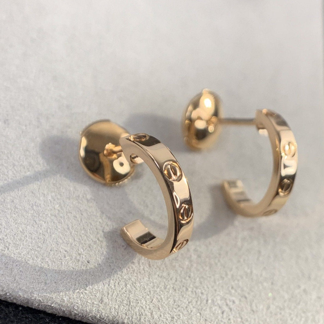 [LUCKY LOVE]LOVE EARRINGS 2.65MM PINK GOLD