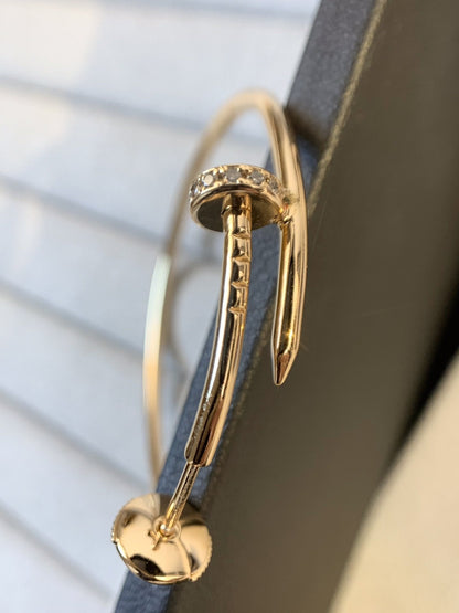 [LUCKY LOVE]JUSTE EARRINGS GOLD DIAMONDS 1.8MM