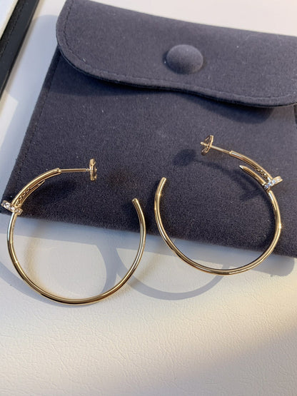 [LUCKY LOVE]JUSTE EARRINGS GOLD DIAMONDS 1.8MM