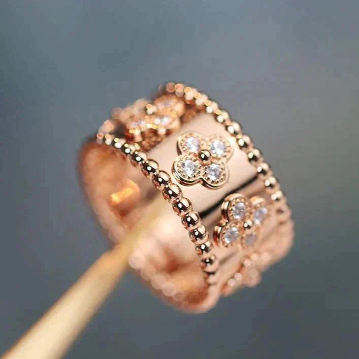 [LUCKY LOVE]CLOVER KALEIDOSCOPE RING 10MM