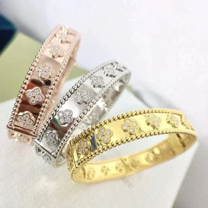 [LUCKY LOVE]CLOVER BRACELET 8MM DIAMONDS