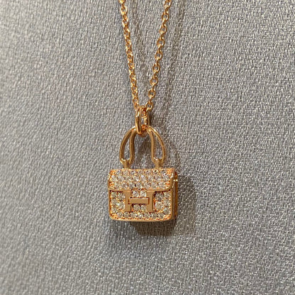 [LUCKY LOVE]CONSTANCE PEDANT DIAMOND NECKLACE