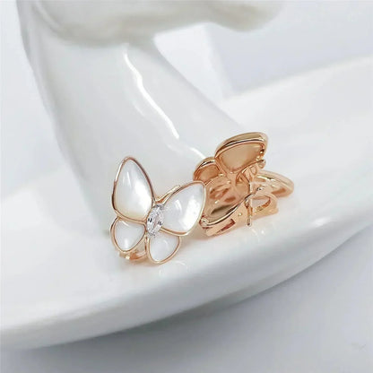 [LUCKY LOVE]BUTTERFLY MOP DIAMOND EARRINGS