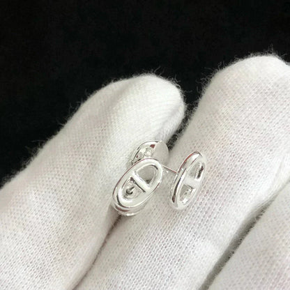 [LUCKY LOVE]CHAINE SMALL EARRINGS GOLD AND SILVER