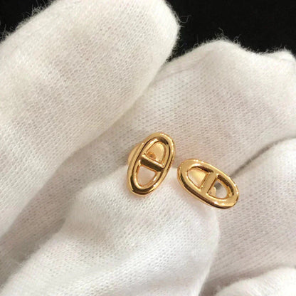 [LUCKY LOVE]CHAINE SMALL EARRINGS GOLD AND SILVER