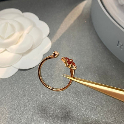 [LUCKY LOVE]STAR 1 DIAMOND OPEN RING