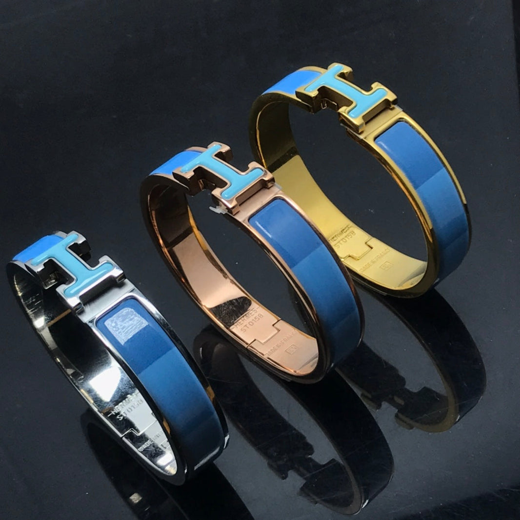 [LUCKY LOVE]H BRACELET BLUE RAINBOW CERAMIC