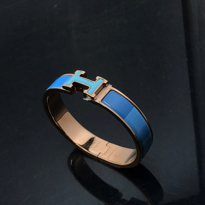 [LUCKY LOVE]H BRACELET BLUE RAINBOW CERAMIC