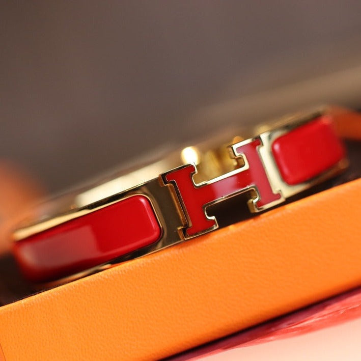 [LUCKY LOVE]H BRACELET 12MM GOLD