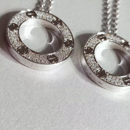[LUCKY LOVE]LOVE NECKLACE ADJUSTABLE SILVER