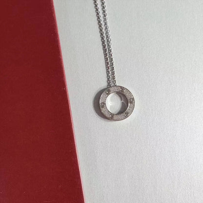 [LUCKY LOVE]LOVE NECKLACE ADJUSTABLE SILVER