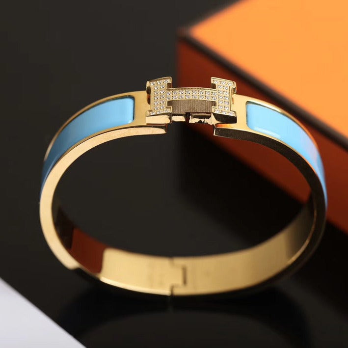 [LUCKY LOVE]H CLOUD BLUE BRACELET GOLD DIAMOND