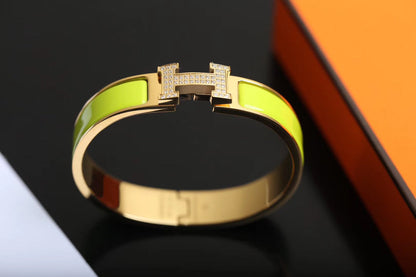 [LUCKY LOVE]H BRACELET GOLD DIAMOND