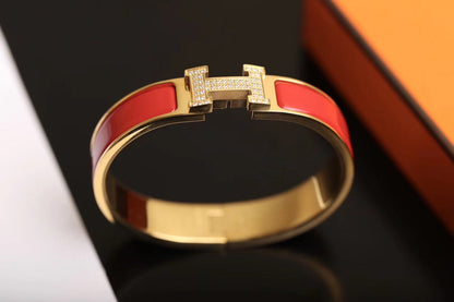 [LUCKY LOVE]H BRACELET GOLD DIAMOND
