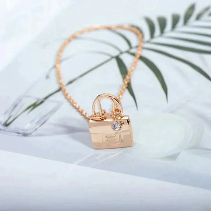[LUCKY LOVE]AMULETTE PEDANT ROSE GOLD NECKLACE
