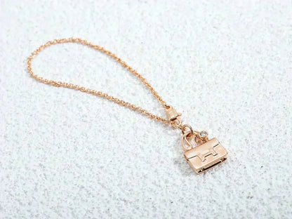 [LUCKY LOVE]AMULETTE PEDANT ROSE GOLD NECKLACE