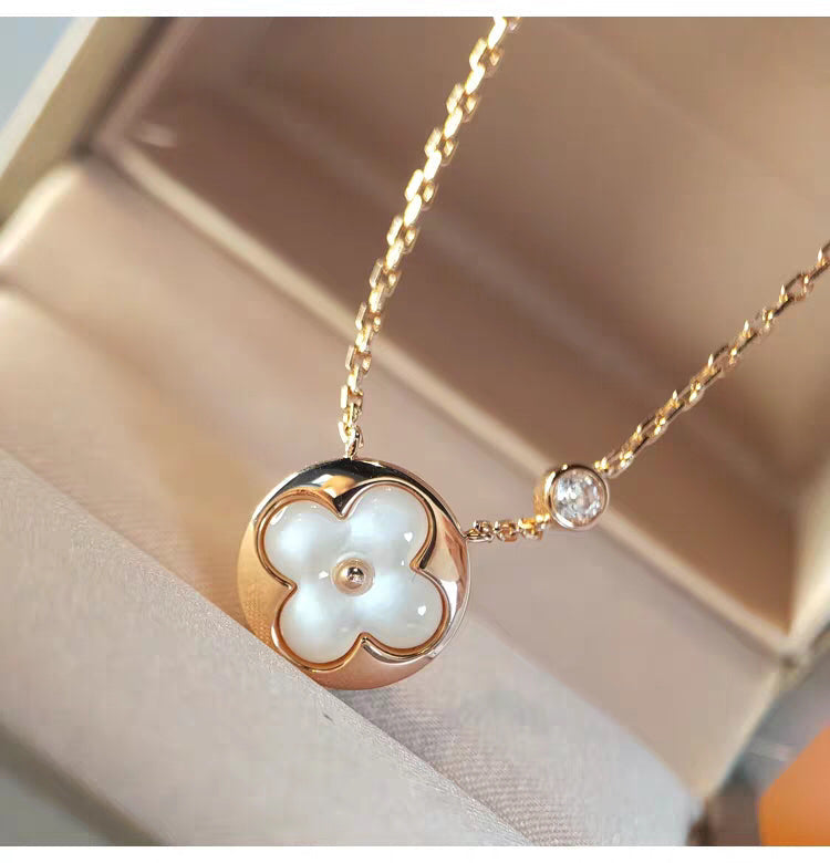 [LUCKY LOVE]SUN MOP GOLD 1 DIAMOND NECKLACE