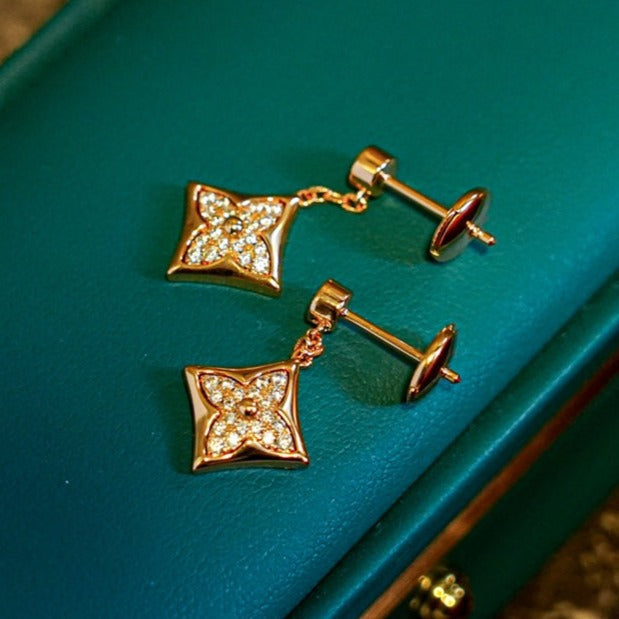 [LUCKY LOVE]STAR DIAMONDS EARRINGS GOLD