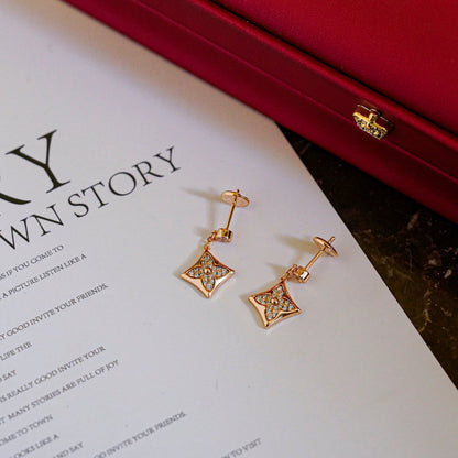 [LUCKY LOVE]STAR DIAMONDS EARRINGS GOLD