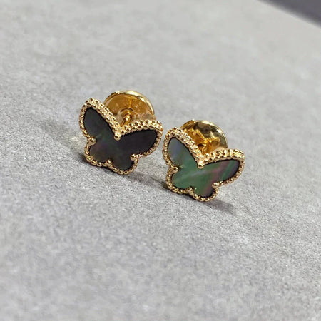[LUCKY LOVE]BUTTERFLY DARK MOP  EARRINGS