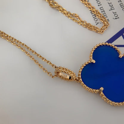 [LUCKY LOVE]CLOVER 25MM NECKLACE TURQUOISE ROSE GOLD