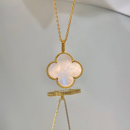 [LUCKY LOVE]CLOVER 25MM MOP LARGE PENDANT NECKLACE