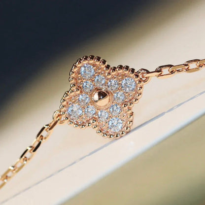 [LUCKY LOVE]CLOVER 20 MOTIFS LASER DIAMOND NECKLACE
