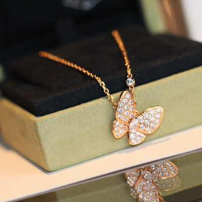 [LUCKY LOVE]BUTTERFLY DIAMOND NECKLACE