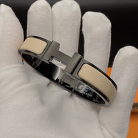 [LUCKY LOVE]H BRACELET 12MM BLACK BEIGE CERAMIC